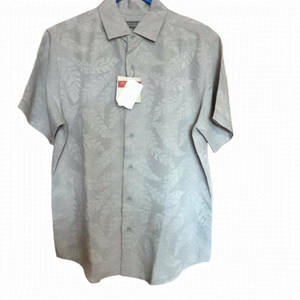 Denver Hayes Men's Luxe Button Down Light Grey Shirt